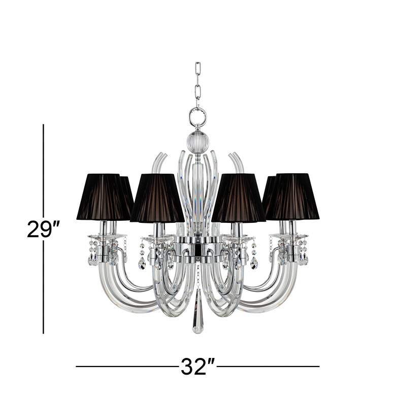 Image 6 Derry Street 32 inch Wide Chrome and Crystal 8-Light Chandelier more views