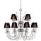 Derry Street 40" Wide Chrome and Crystal 12-Light Chandelier