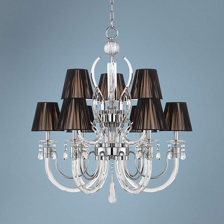 Image 1 Derry Street Crystal Arms 30 inch Wide Two-Tier Large Chandelier