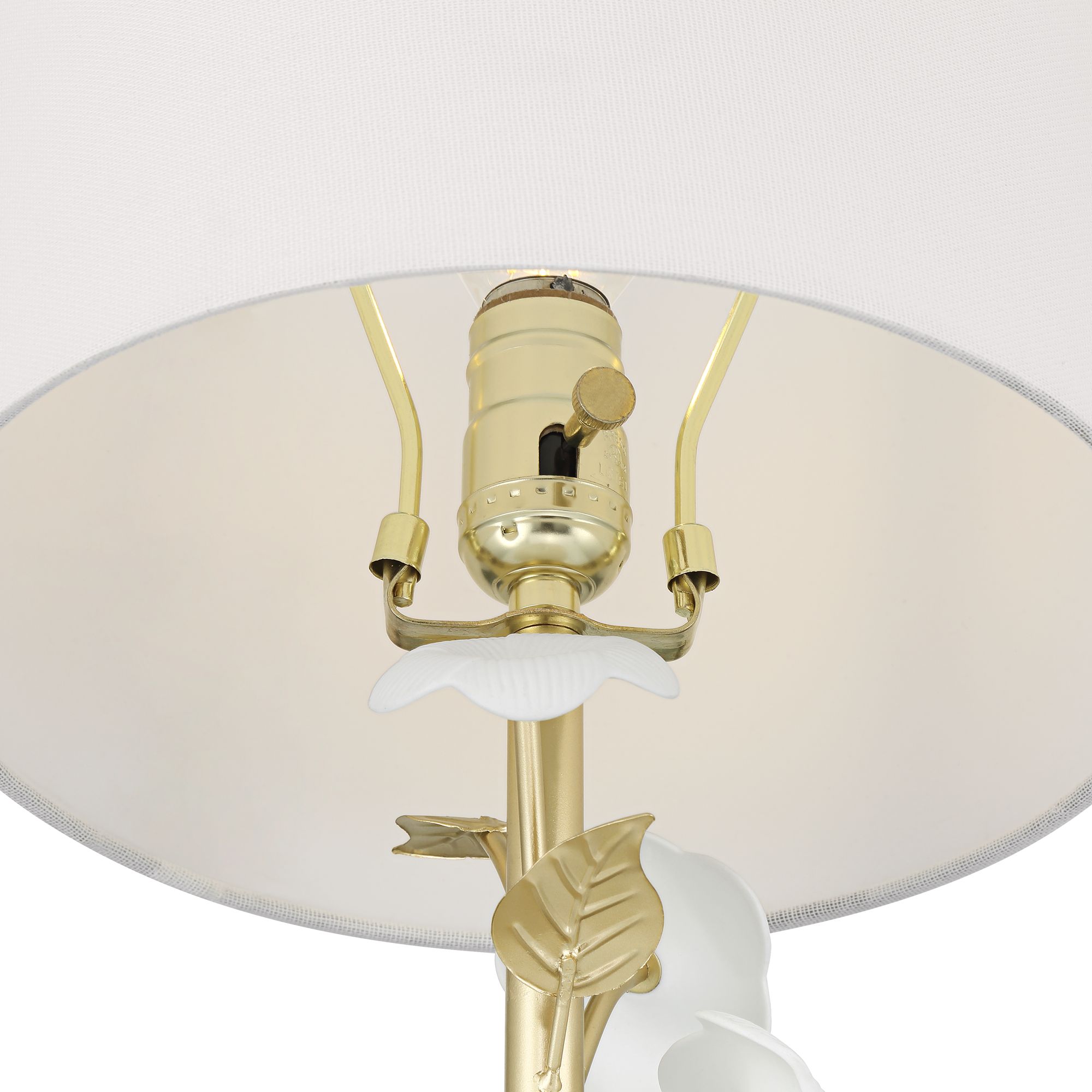 Image 4 Descanco 21" High Gold and White Flower Table Lamp more views