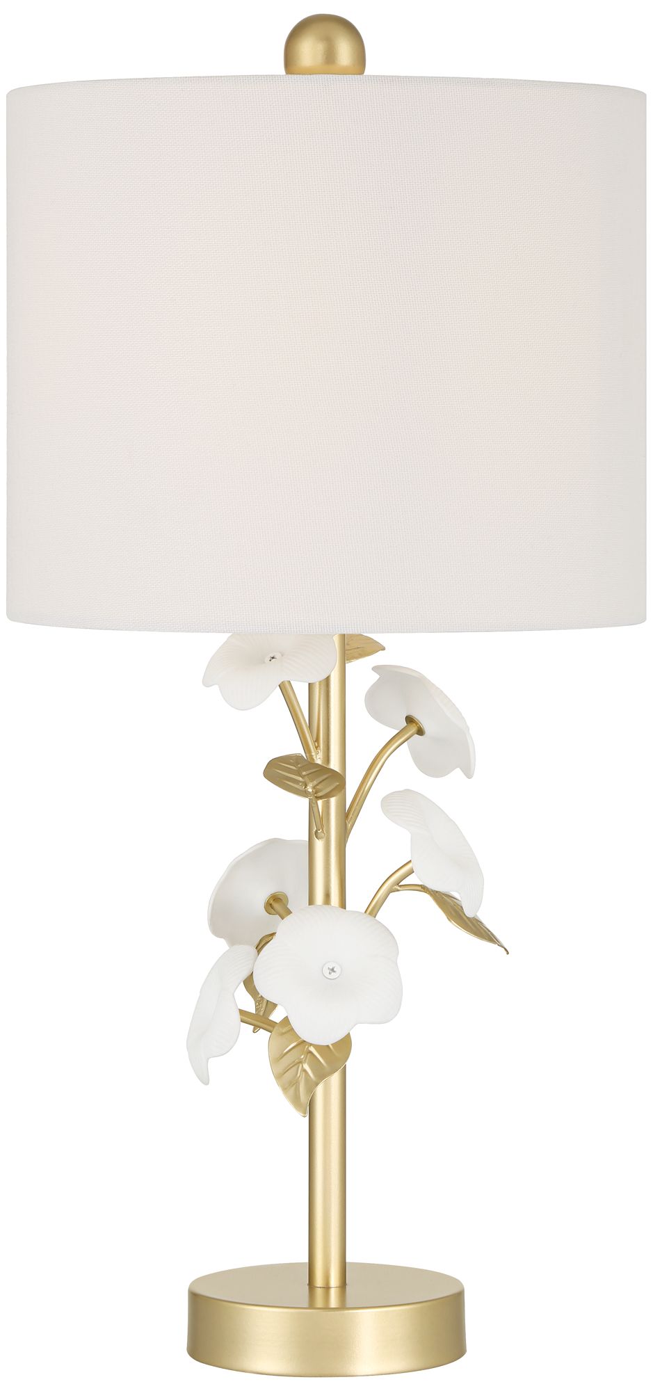 Image 2 Descanco 21" High Gold and White Flower Table Lamp