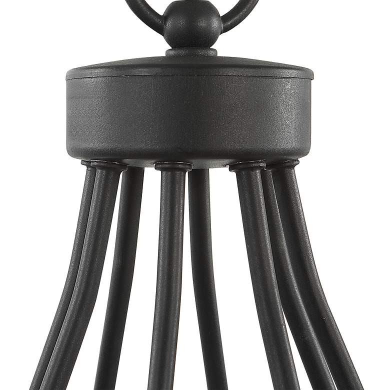 Image 7 Deschutes 30" Wide Sanded Black Faux Wood 8-Light Chandelier more views