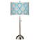 Desert Aquatic Giclee Brushed Nickel Table Lamp