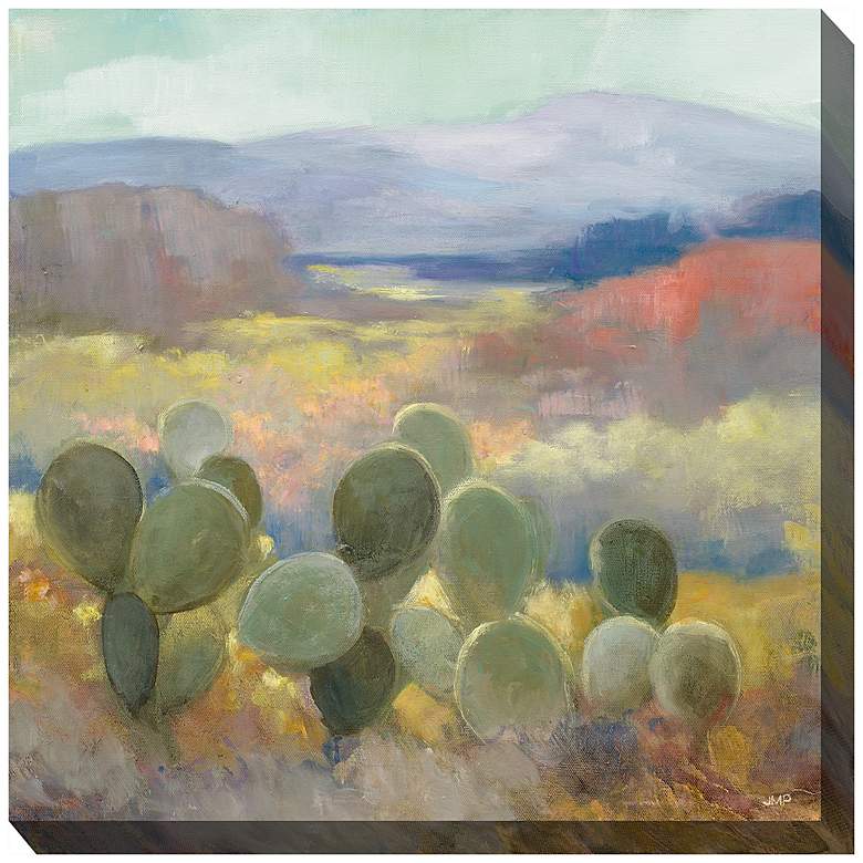 Image 2 Desert Bluffs 24" Square All-Weather Outdoor Canvas Wall Art