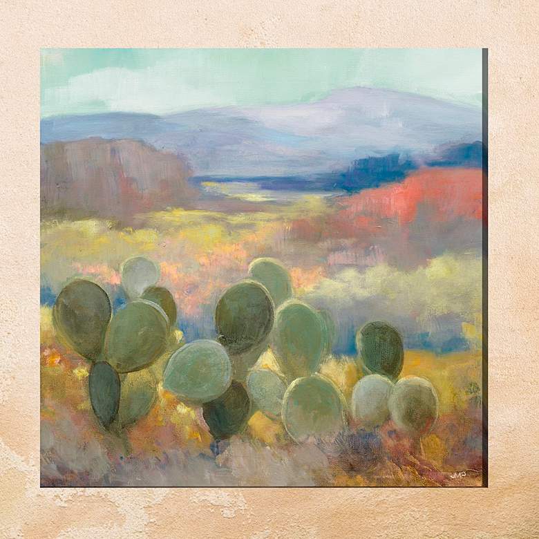 Image 1 Desert Bluffs 24" Square All-Weather Outdoor Canvas Wall Art
