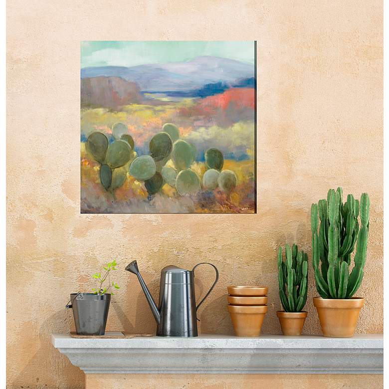 Image 4 Desert Bluffs 24" Square All-Weather Outdoor Canvas Wall Art more views