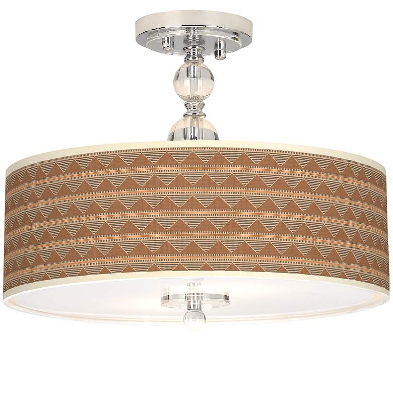 Image 1 Desert Canyon Giclee 16" Wide Semi-Flush Ceiling Light