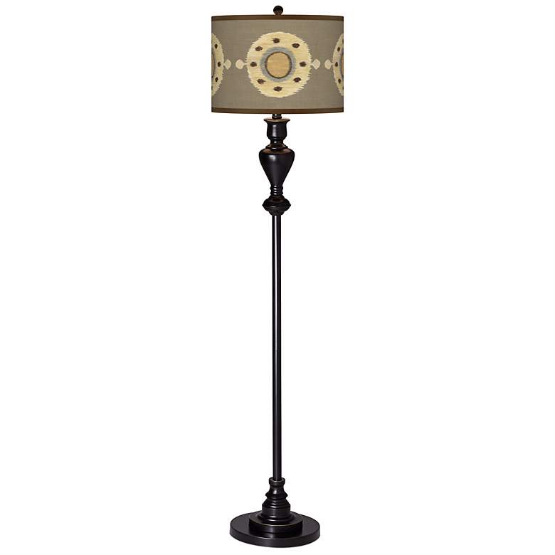 Image 1 Desert Compass Giclee Glow Black Bronze Floor Lamp