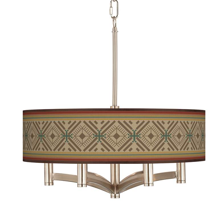 Image 1 Desert Diamonds Ava 6-Light Nickel Pendant Chandelier