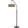 Desert Diamonds Bronze Downbridge Arc Floor Lamp