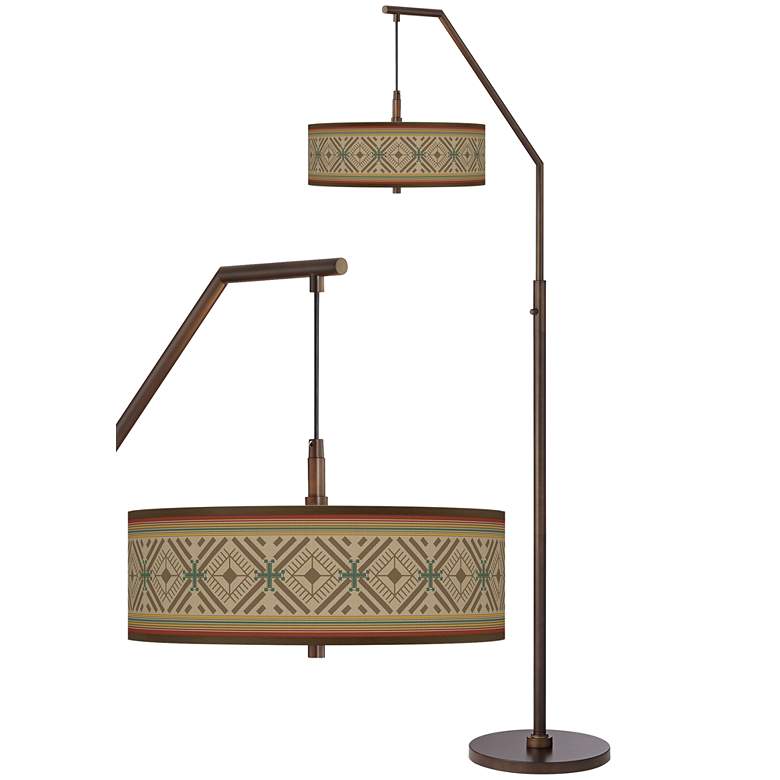 Image 1 Desert Diamonds Bronze Downbridge Arc Floor Lamp