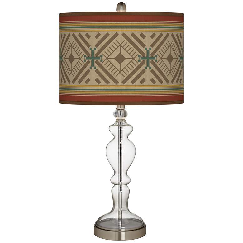 Image 1 Desert Diamonds Giclee Apothecary Clear Glass Table Lamp