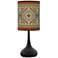 Desert Diamonds Giclee Black Droplet Table Lamp