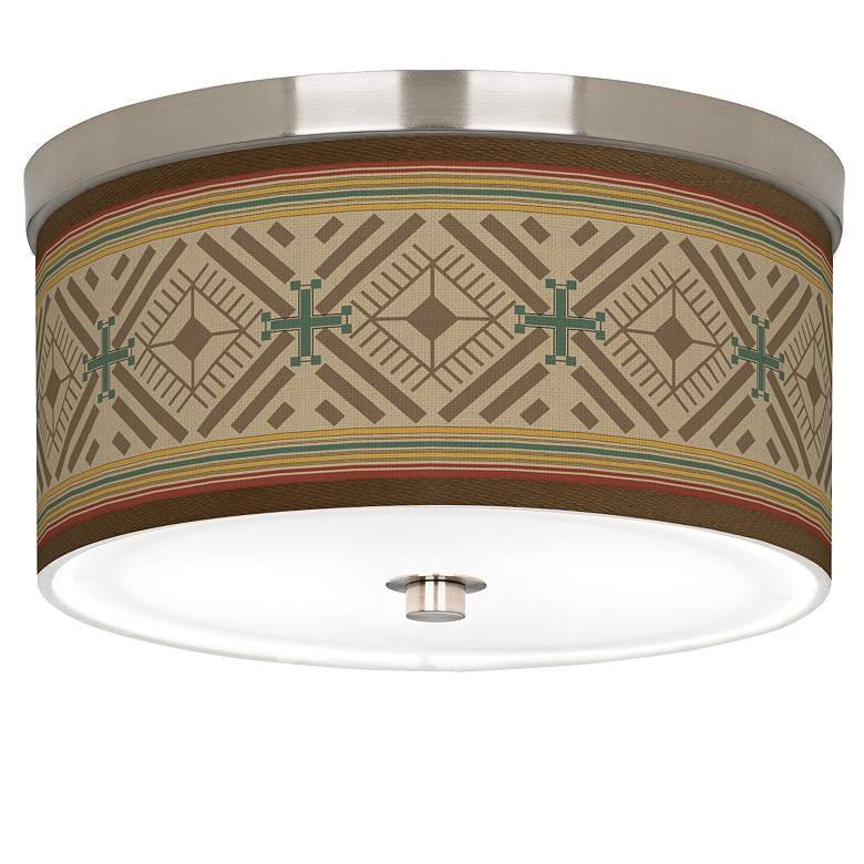 Image 1 Desert Diamonds Giclee Nickel 10 1/4" Wide Ceiling Light