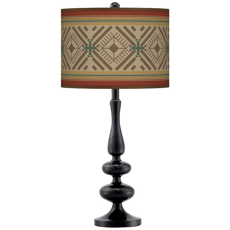 Image 1 Desert Diamonds Giclee Paley Black Table Lamp