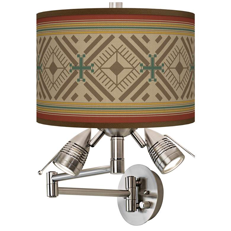Image 1 Desert Diamonds Giclee Plug-In Swing Arm Wall Lamp