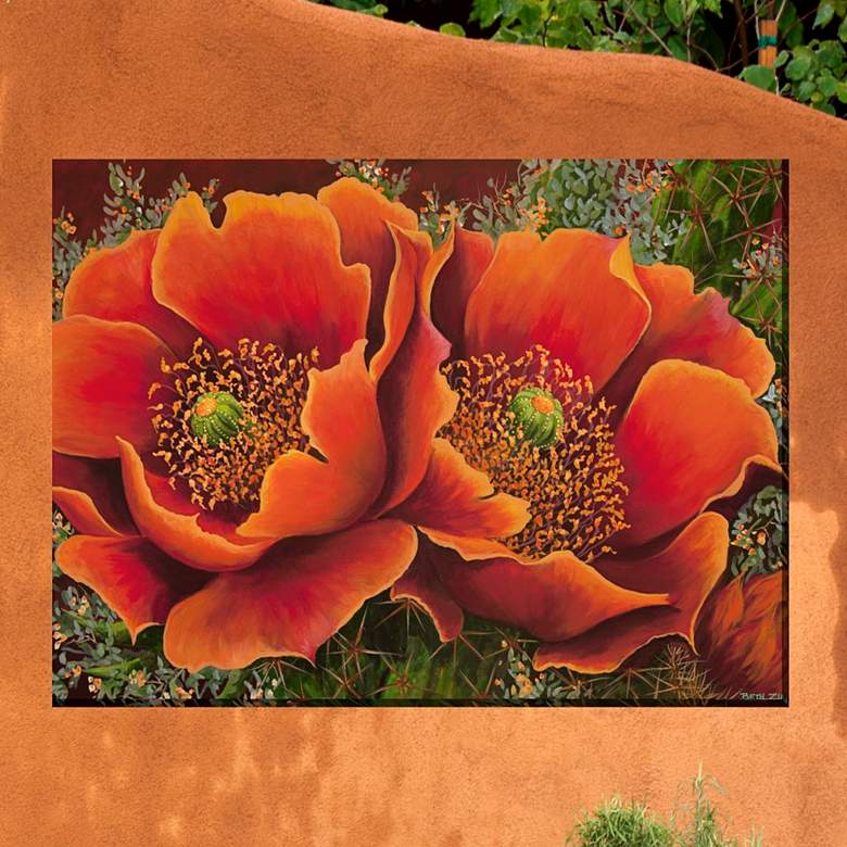 Image 1 Desert Flare 40" Wide All-Weather Outdoor Canvas Wall Art