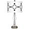 Desert Grayscale Giclee Apothecary Clear Glass Table Lamp