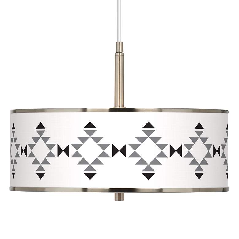 Image 1 Desert Grayscale Giclee Glow 16" Wide Pendant Light