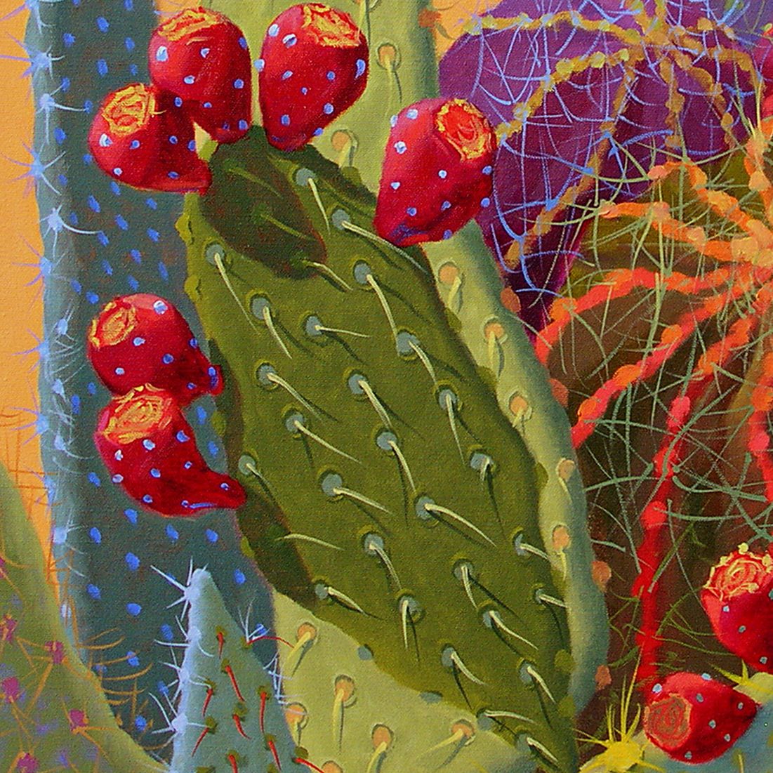 Image 2 Desert Jewels 24" Square All-Weather Outdoor Canvas Wall Art more views