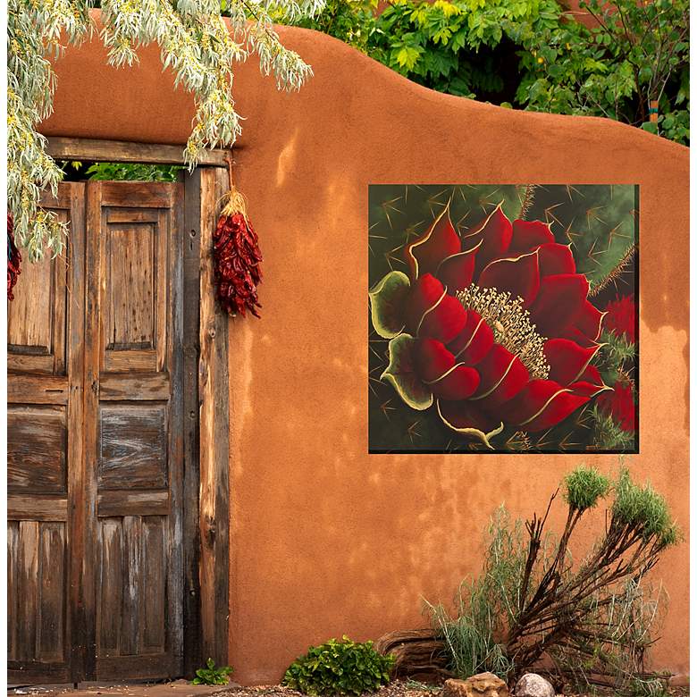 Image 4 Desert Queen 24" Square All-Weather Outdoor Canvas Wall Art more views