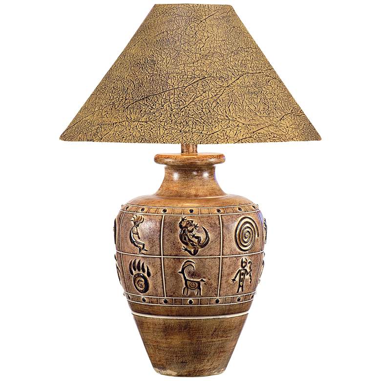 Image 2 Desert Sand Brown Handcrafted Southwest Table Lamp