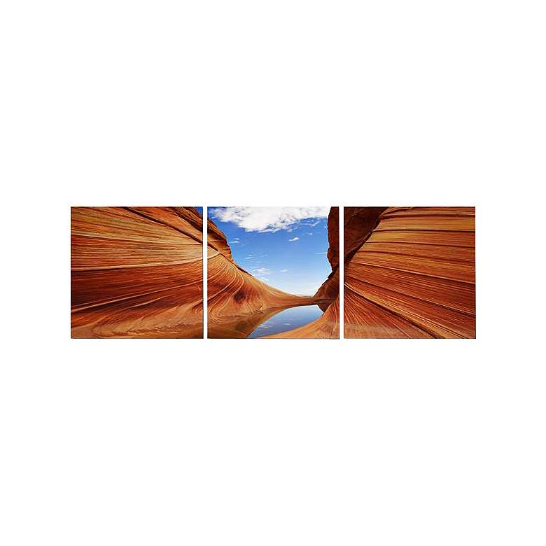 Image 1 Desert Sandstone Print Triptych Wall Art