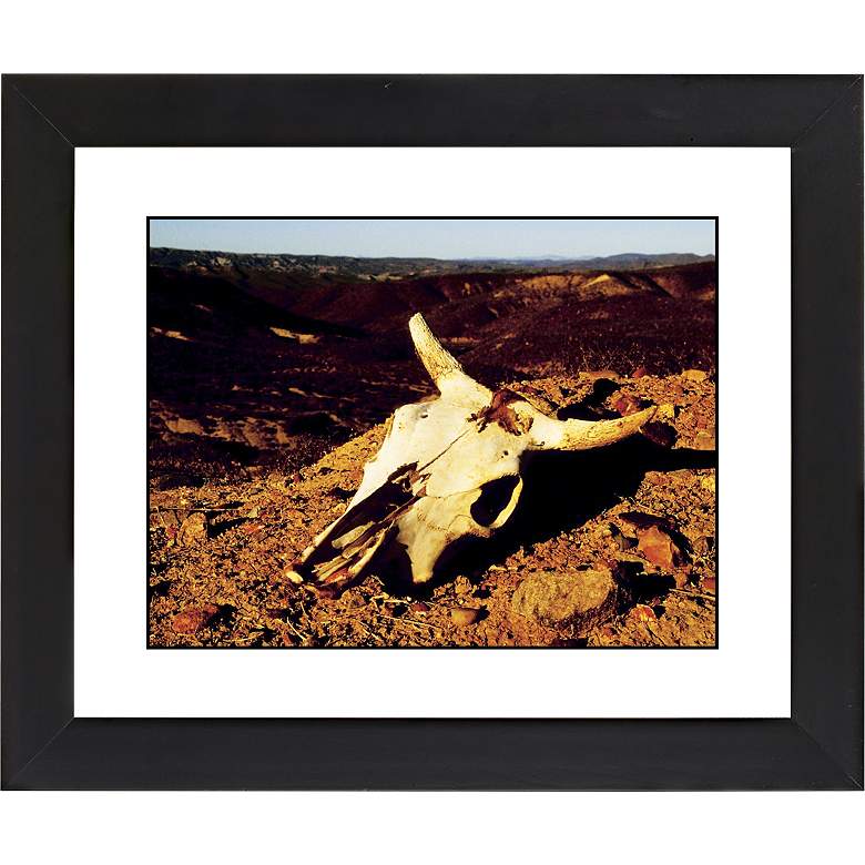 Image 1 Desert Skull Black Frame Giclee 23 1/4" Wide Wall Art