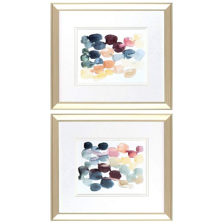 Image 1 Desert Stones 17"W x 15"H Framed Art Set of 2