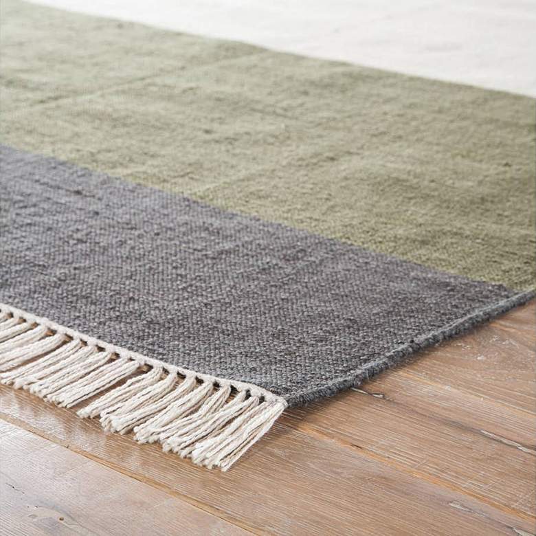 Desert Swane DES18 5&#39;x8&#39; White and Gray Striped Area Rug more views