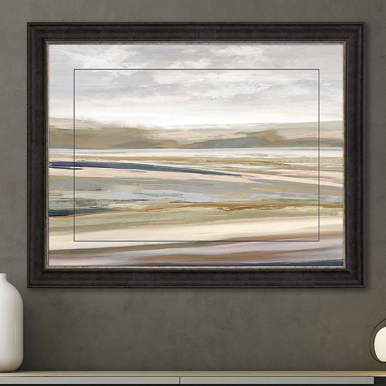 Image 1 Desert View - Calm 46"W Rectangular Giclee Framed Wall Art