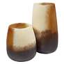 5_Desert Wind 12"H Light Sand Dark Bronze Glass Vases Set of 2 more views