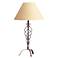 Desert Wrought Iron Collection Beige Shade Table Lamp
