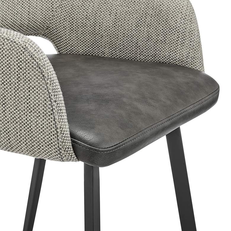 Image 2 Desi 25 1/2" Gray Fabric Swivel Counter Stool more views