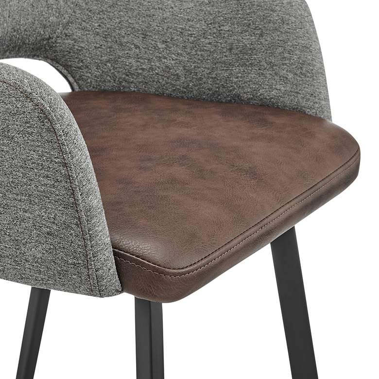 Image 3 Desi 25 1/2" Light Brown Gray Swivel Counter Stool more views