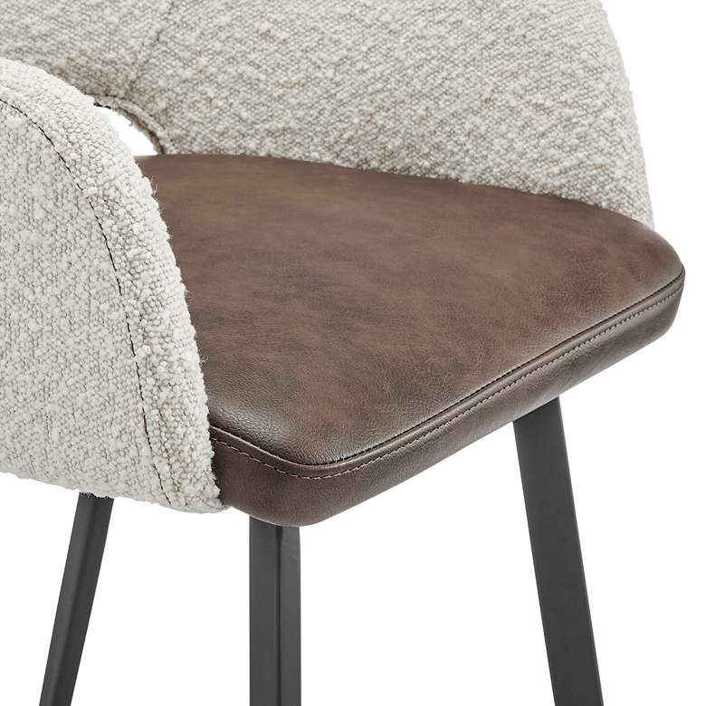 Image 2 Desi 25 1/2" Light Brown Ivory Swivel Counter Stool more views
