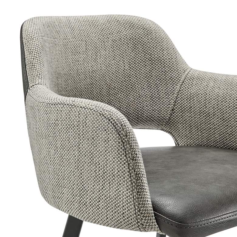 Image 2 Desi 29 1/4" Gray Fabric Swivel Bar Stool more views