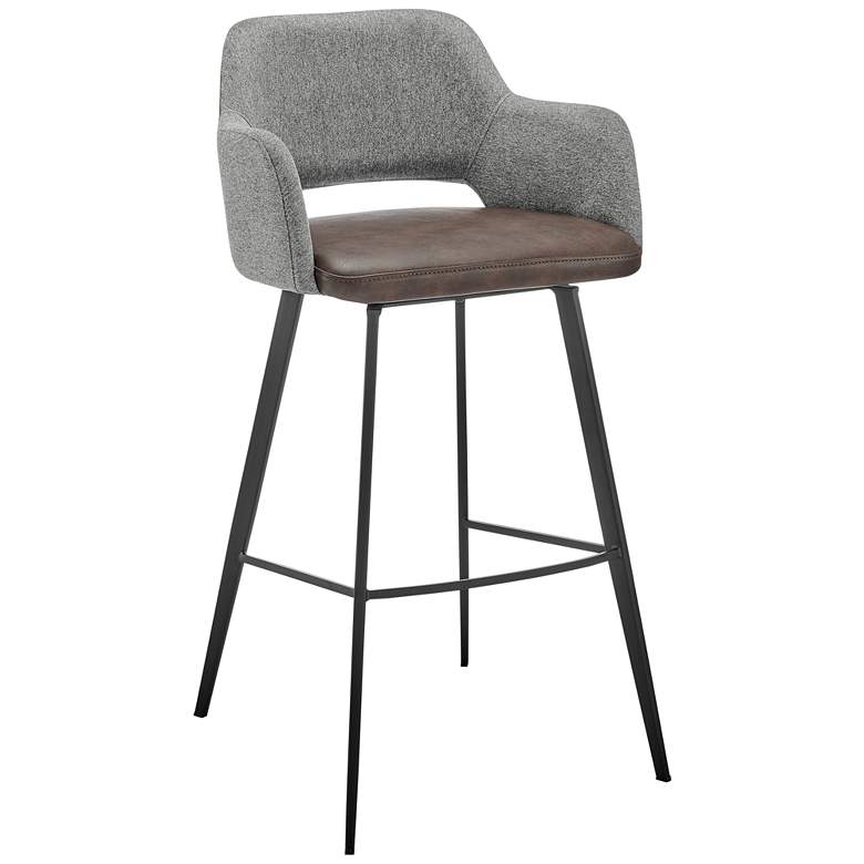 Image 1 Desi 29 1/4 inch Light Brown Gray Swivel Bar Stool