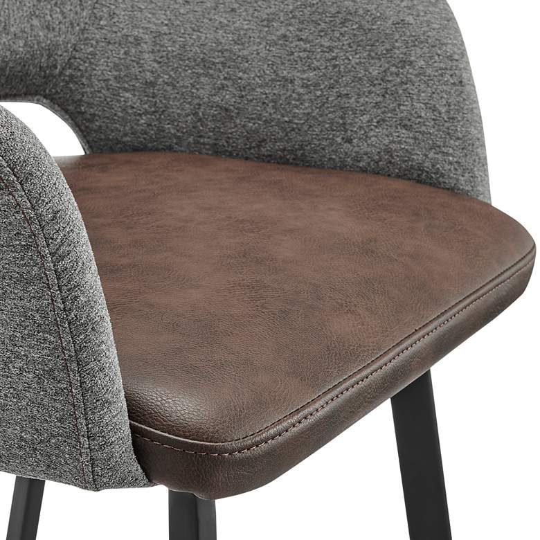 Image 2 Desi 29 1/4" Light Brown Gray Swivel Bar Stool more views