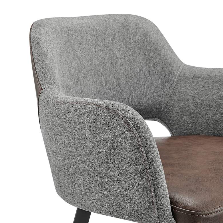 Image 3 Desi 29 1/4" Light Brown Gray Swivel Bar Stool more views