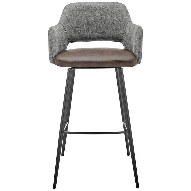 Image 6 Desi 29 1/4" Light Brown Gray Swivel Bar Stool more views