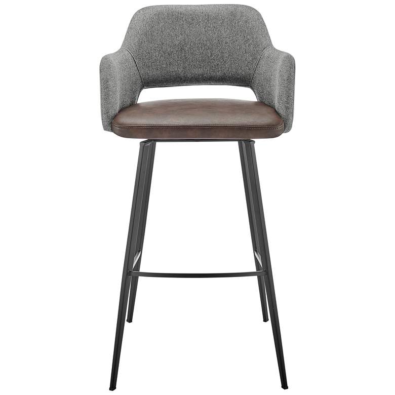 Image 6 Desi 29 1/4 inch Light Brown Gray Swivel Bar Stool more views