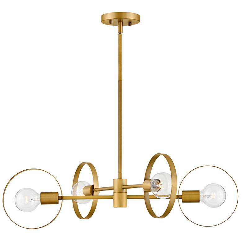 Image 1 Desi 30" Wide Brass Foyer Chandelier by Hinkley Lighting