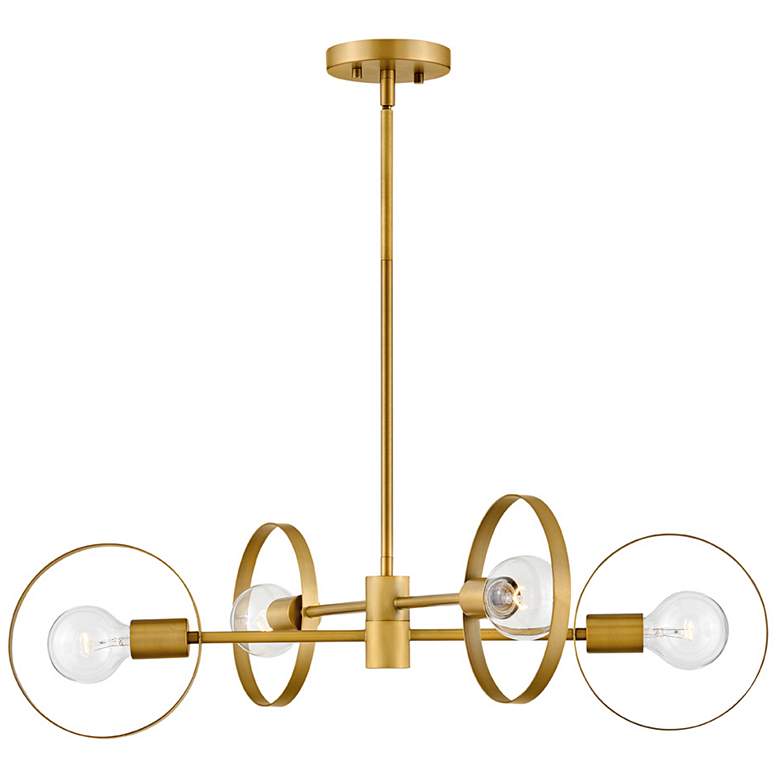 Image 1 Desi 30 inch Wide Brass Foyer Chandelier by Hinkley Lighting