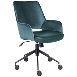 Desi Blue Fabric Adjustable Tilt Office Chair