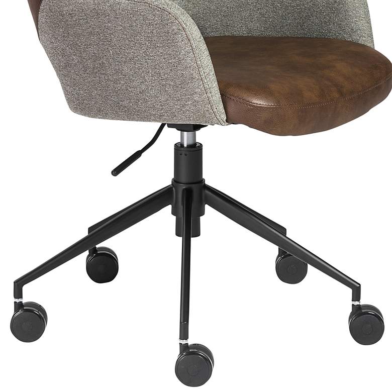 Image 3 Desi Gray and Light Brown Adjustable Office Chair more views