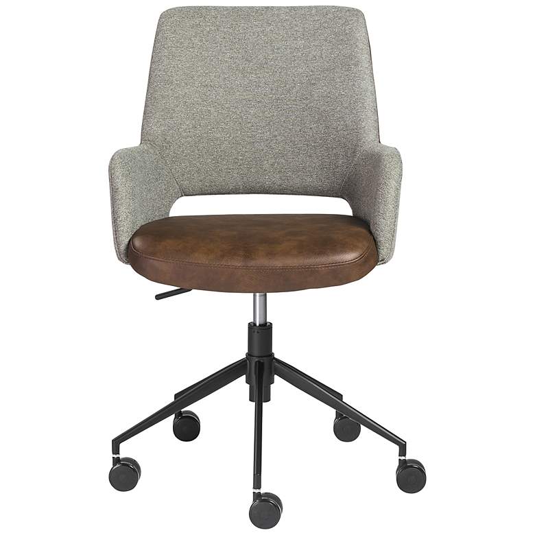 Image 5 Desi Gray and Light Brown Adjustable Office Chair more views