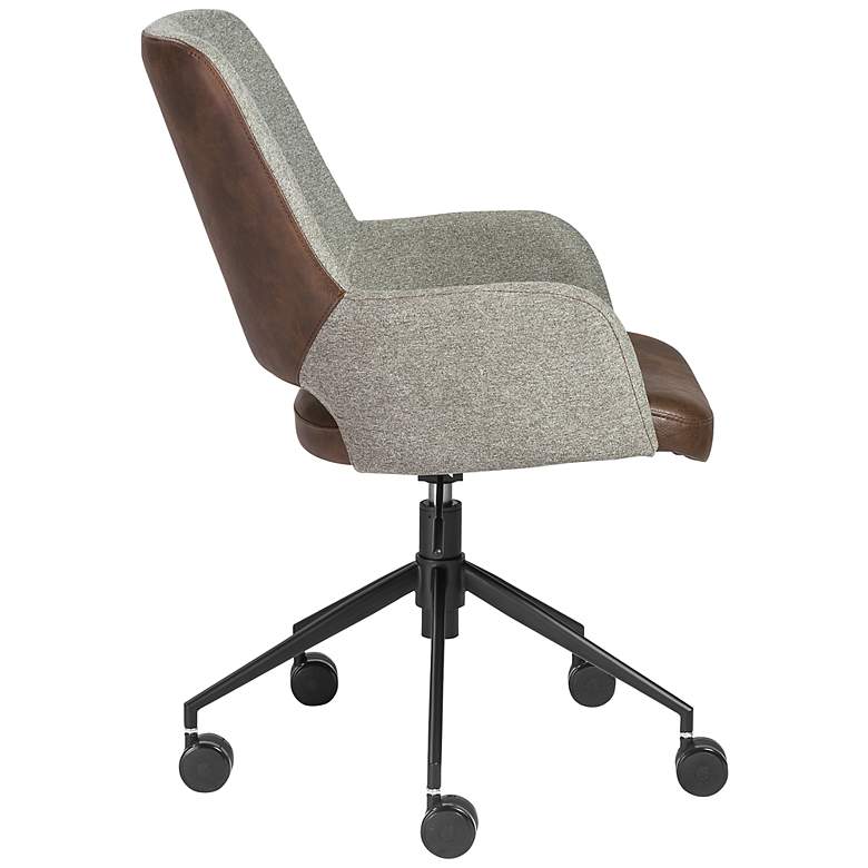 Image 7 Desi Gray and Light Brown Adjustable Office Chair more views