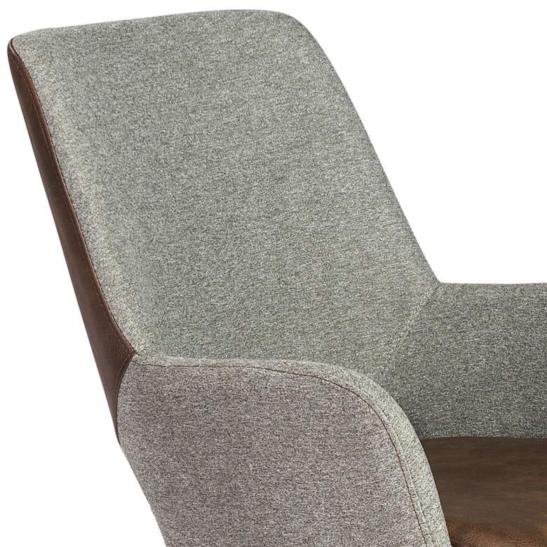 Image 3 Desi Gray and Light Brown Adjustable Tilt Office Chair more views