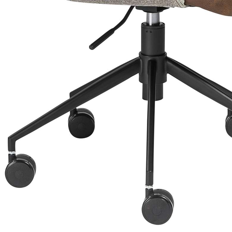 Image 4 Desi Gray and Light Brown Adjustable Tilt Office Chair more views